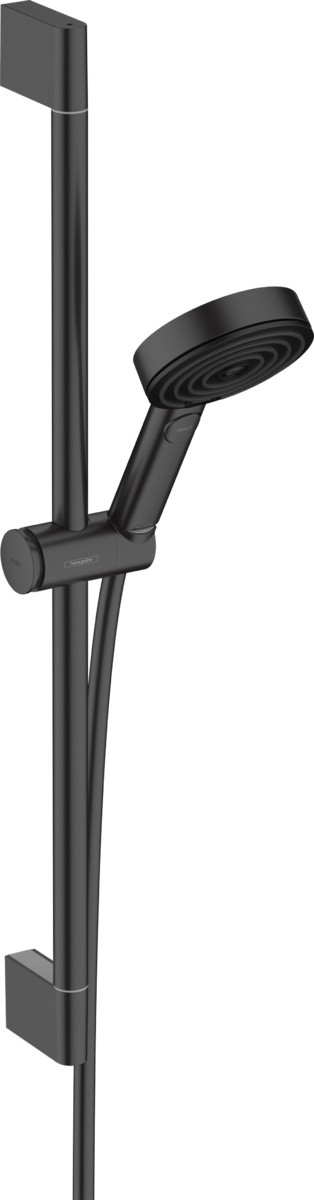 Set de dus Hansgrohe Pulsify Select 105 Relaxation  cu 3 tipuri de jet si bara de 0.65 m  negru mat