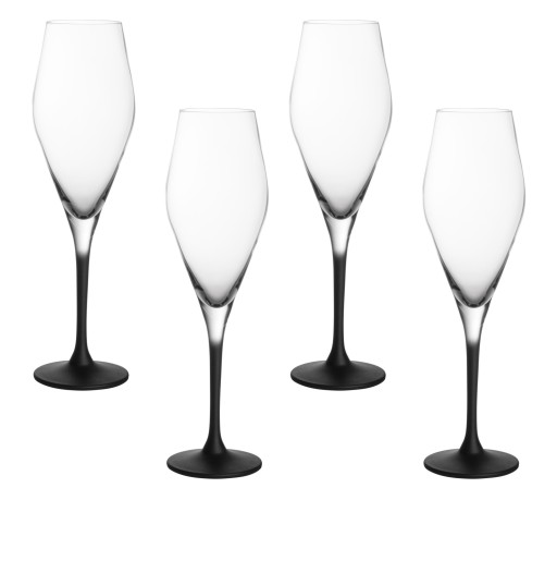 Set 4 pahare sampanie Villeroy & Boch Manufacture Rock Flute  252mm