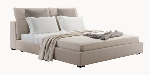 Pat Gamma Sound Night pentru saltea de 180x200cm  piele Piuma 537  HandMade in Italy