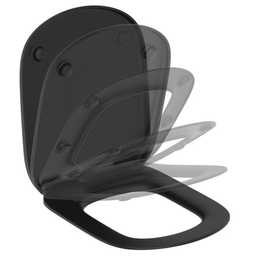 Capac WC Ideal Standard Tesi cu inchidere lenta  negru mat
