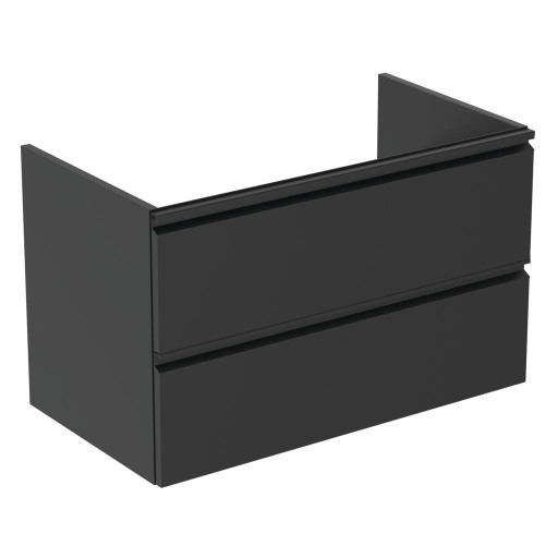 Dulap baza Ideal Standard Tesi 80x49x44mm cu doua sertare  negru mat