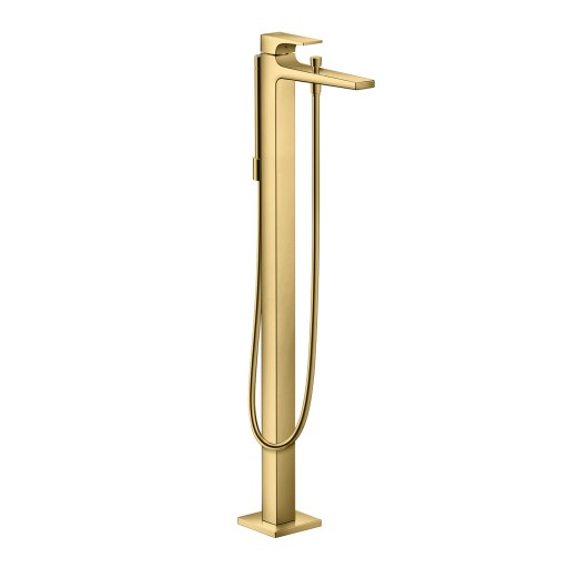 Baterie cada Hansgrohe Metropol de pardoseala  fara ventil  necesita corp ingropat  gold optic lustruit