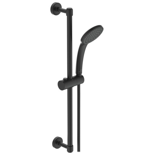 Set dus Ideal Standard IdealRain Soft 1 functie  para 100mm  bara 600mm  furtun 1 75m  negru mat