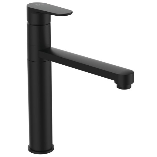 Baterie bucatarie Ideal Standard Cerafine O cu pipa tubulara inalta  negru mat
