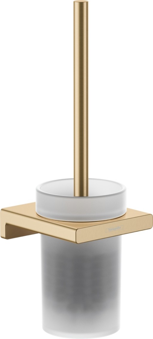 Perie wc cu suport Hansgrohe AddStoris  bronz periat