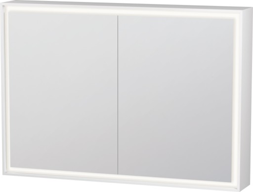 Dulap cu oglinda Duravit L-Cube 1000  cu iluminare LED si 2 rafturi sticla