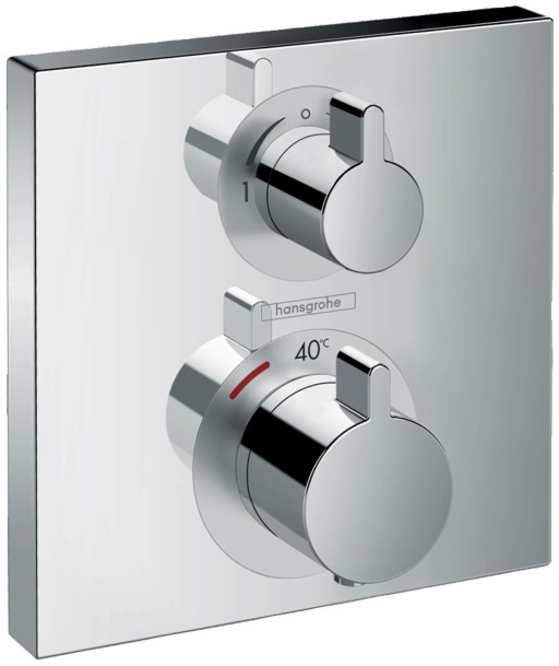 Baterie cada - dus termostatata Hansgrohe Ecostat E cu montaj incastrat necesita corp ingropat