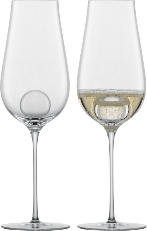 Set 2 pahare sampanie Zwiesel Glas Air Sense  design Bernadotte & Kylberg  handmade  331ml