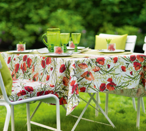 Fata de masa Sander Garden Bistro Alvor 100x140cm  acoperire acrylica  01 Red