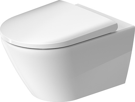 Vas wc suspendat Duravit D-Neo Rimless HygieneGlaze 37x54cm  fixare ascunsa