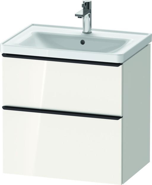 Dulap baza Duravit D-Neo cu 2 sertare  pentru lavoar 65cm  White High Gloss Decor