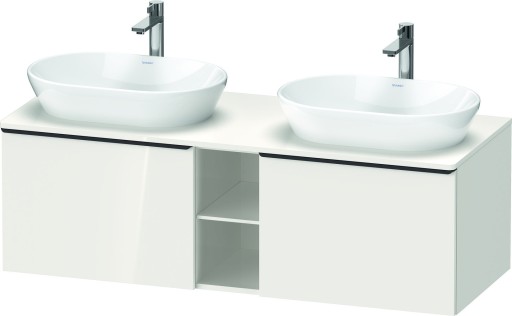 Dulap baza Duravit D-Neo cu 2 sertare  pentru lavoar 140cm  White High Gloss Decor