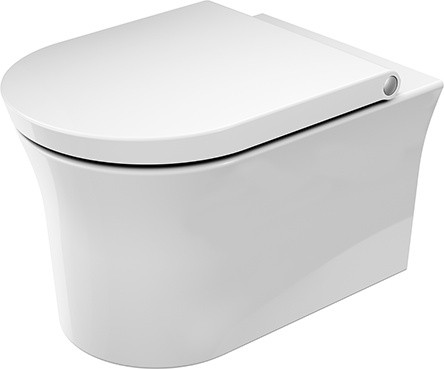 Vas wc suspendat Duravit White Tulip Rimless HygieneGlaze  37x54cm  alb
