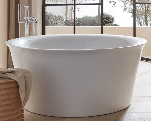 Cada rotunda freestanding Duravit White Tulip 140cm  alb