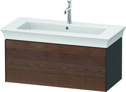 Dulap baza Duravit White Tulip cu 1 sertar  pentru lavoar 105cm  American Walnut Solid Wood