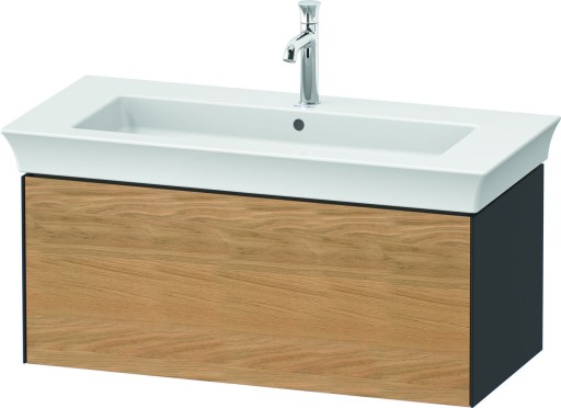 Dulap baza Duravit White Tulip cu 1 sertar  pentru lavoar 105cm  Natural Oak Solid