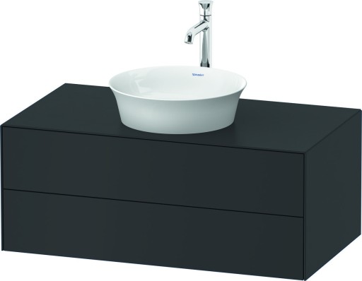Dulap baza Duravit White Tulip cu 2 sertare  pentru lavoar tip bol  100cm  Graphite Satin Matt