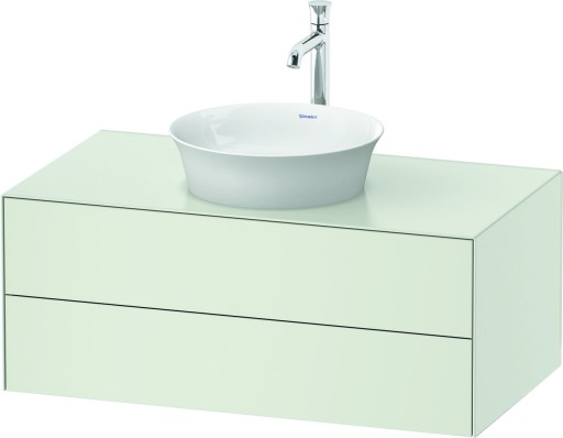 Dulap baza Duravit White Tulip cu 2 sertare  pentru lavoar tip bol  100cm  White Satin Matt Lacquer