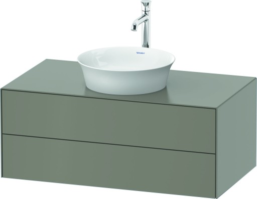 Dulap baza Duravit White Tulip cu 2 sertare  pentru lavoar tip bol  100cm  Stone Grey Satin Matt Lacquer