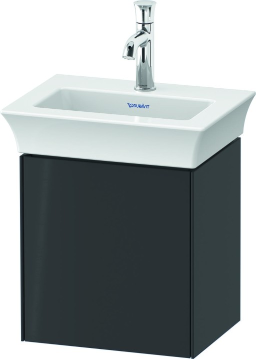 Dulap baza Duravit White Tulip cu 1 usa  pentru lavoar 45cm  Graphite High Gloss