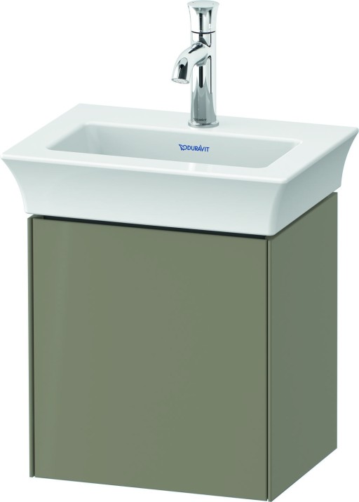 Dulap baza Duravit White Tulip cu 1 usa  pentru lavoar 45cm  Stone Grey High Gloss