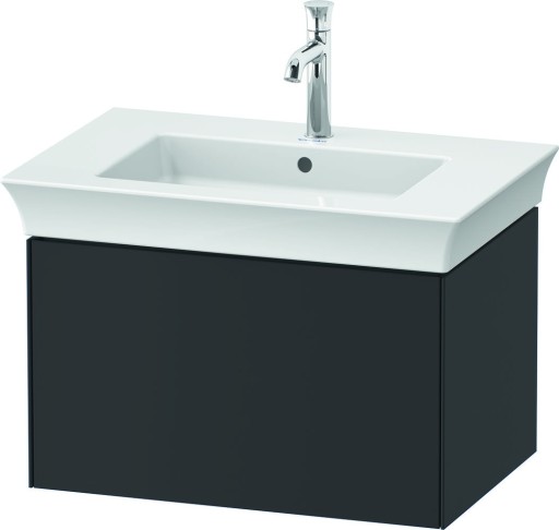 Dulap baza Duravit White Tulip cu 1 sertar  pentru lavoar 75cm  Graphite Satin Matt
