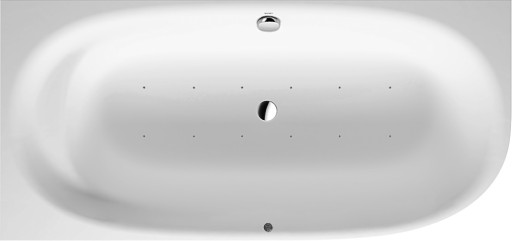 Cada asimetrica cu hidromasaj Duravit Cape Code 190x90 cm orientare stanga  alb