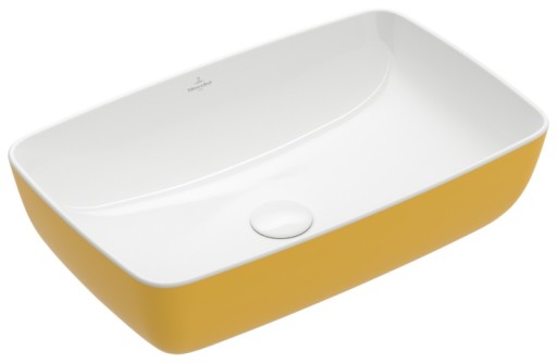 Lavoar tip bol Villeroy & Boch Artis 58x38cm  fara orificiu baterie  fara preaplin  montare pe blat  Indian Summer