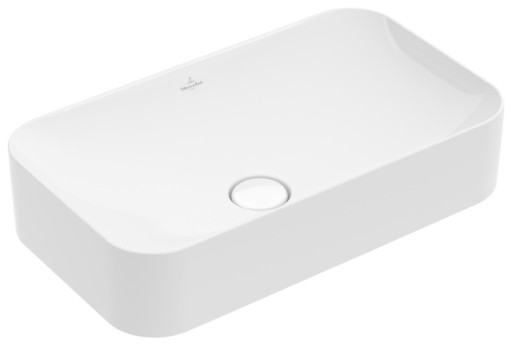 Lavoar Villeroy & Boch Finion 60x35cm  cu montare pe blat  fara orificiu baterie  fara preaplin  alb