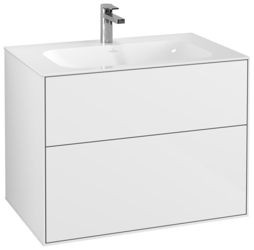 Dulap baza suspendat Villeroy & Boch Finion cu 2 sertare  80x59x50cm  Glossy White