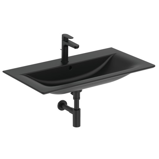 Lavoar Ideal Standard Connect Air 84x46cm  montare pe mobilier  negru mat