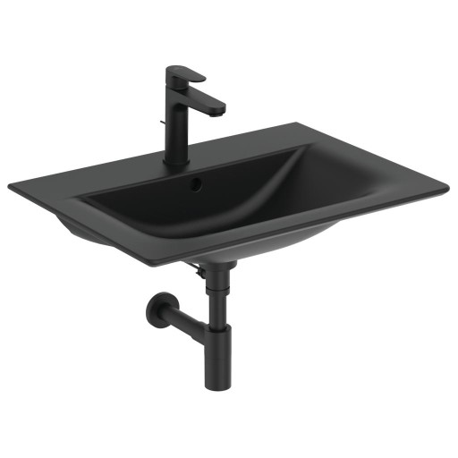 Lavoar Ideal Standard Connect Air 64x46cm  montare pe mobilier  negru mat