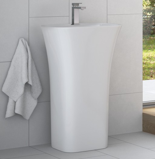 Lavoar free-standing Besco Assos S-Line 40x50x85cm  cu orificiu baterie