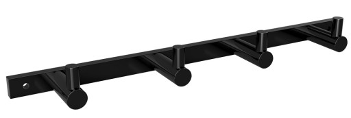 Cuier Bemeta Omega cu 4 carlige  negru