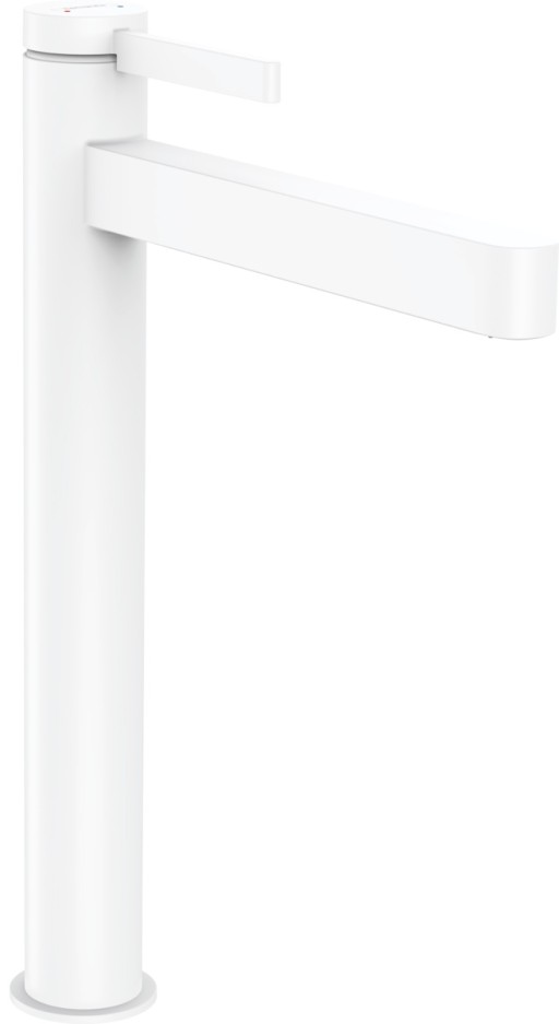 Baterie lavoar Hansgrohe Finoris 260  ventil push-open  pentru lavoar tip bol  alb mat