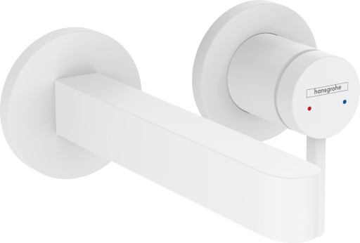 Baterie lavoar Hansgrohe Finoris cu pipa 168mm  montaj incastrat  necesita corp ingropat  alb mat