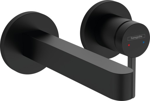 Baterie lavoar Hansgrohe Finoris cu pipa 168mm  montaj incastrat  necesita corp ingropat  negru mat