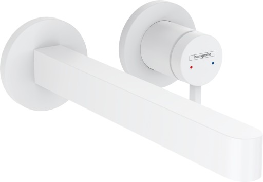 Baterie lavoar Hansgrohe Finoris cu pipa 228mm  montaj incastrat  necesita corp ingropat  alb mat