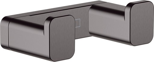 Cuier baie dublu Hansgrohe AddStoris  negru periat