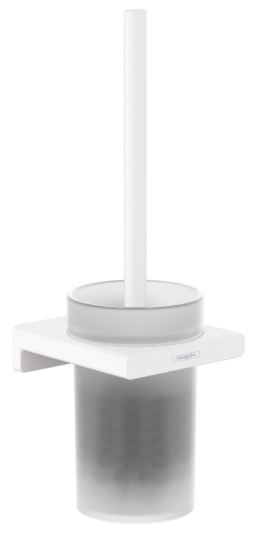 Perie wc cu suport Hansgrohe AddStoris  alb mat
