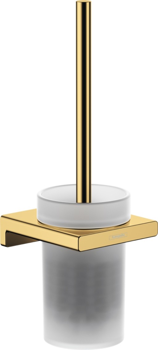 Perie wc cu suport Hansgrohe AddStoris  gold optic lustruit
