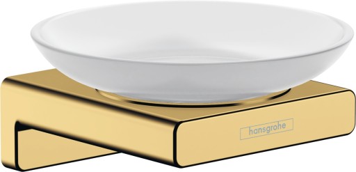 Savoniera cu suport Hansgrohe AddStoris  gold optic lustruit