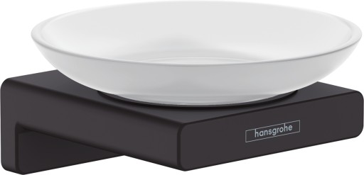 Savoniera cu suport Hansgrohe AddStoris  negru mat