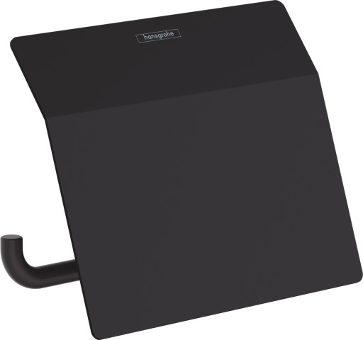 Suport hartie igienica cu aparatoare Hansgrohe AddStoris  negru mat