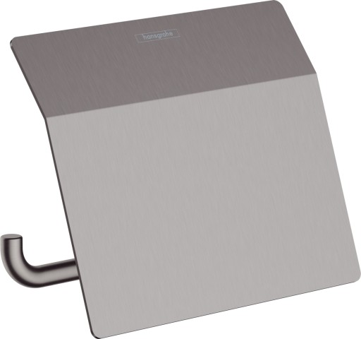 Suport hartie igienica cu aparatoare Hansgrohe AddStoris  negru periat