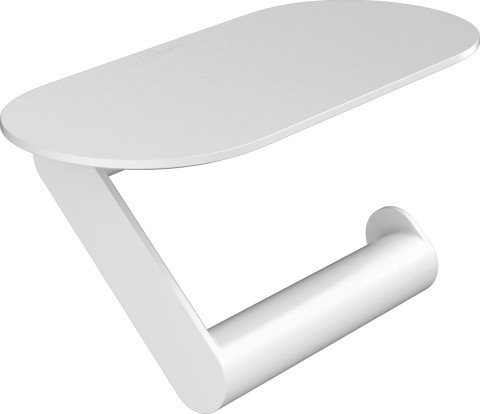 Suport hartie igienica cu raft Hansgrohe WallStoris  alb mat