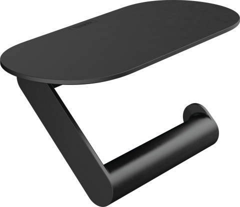 Suport hartie igienica cu raft Hansgrohe WallStoris  negru mat
