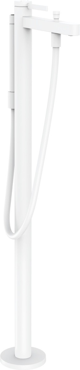 Baterie cada cu montaj pe pardoseala Hansgrohe Finoris  necesita corp ingropat  alb mat