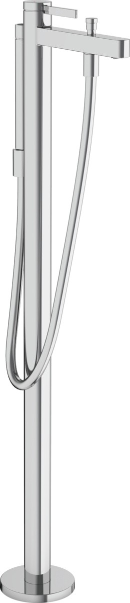 Baterie cada cu montaj pe pardoseala Hansgrohe Finoris  necesita corp ingropat  crom