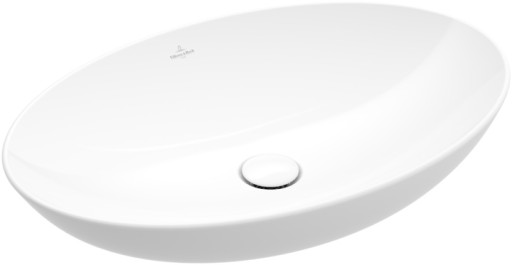 Lavoar oval tip bol Villeroy&Boch Loop&Friends 62x42cm cu preaplin  material TitanCeram  montare pe blat
